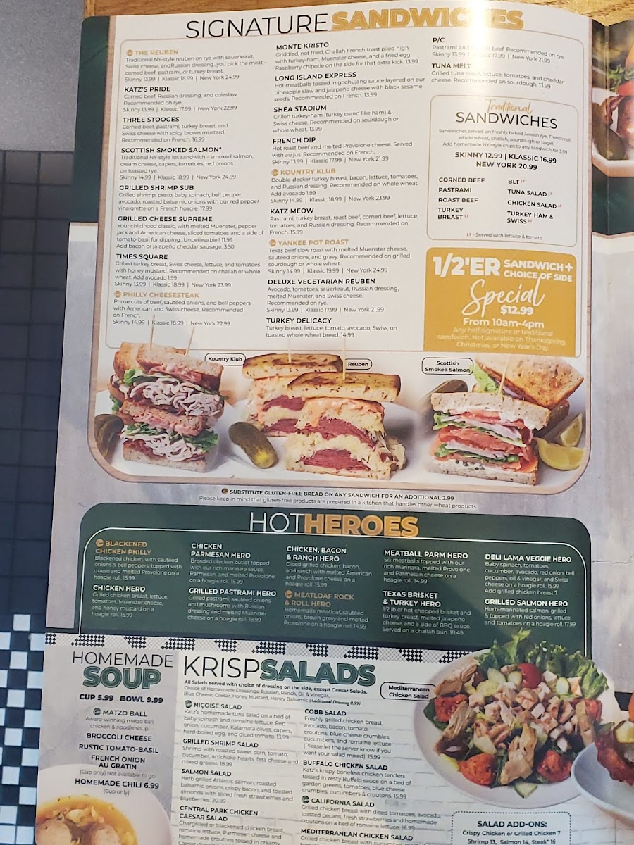 Katz's Menu - Image 1